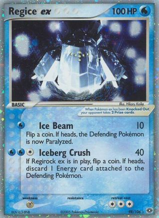 Image of Regice ex 098  Emerald - Ultra Rare