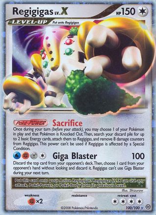 Image of Regigigas LV.X 100  - Holofoil Stormfront - Ultra Rare