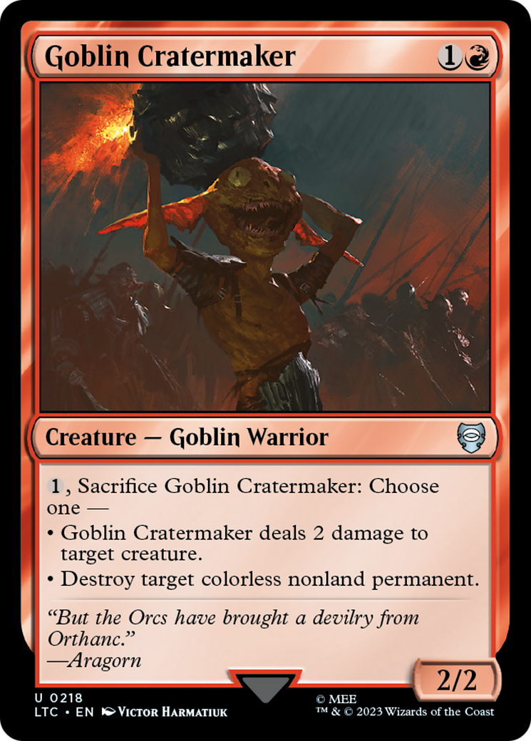 Image of Goblin Cratermaker (LTC-218) - Tales of Middle-earth Commander