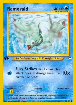 Image of Remoraid 080/105  - 1st Edition Neo Destiny - Common