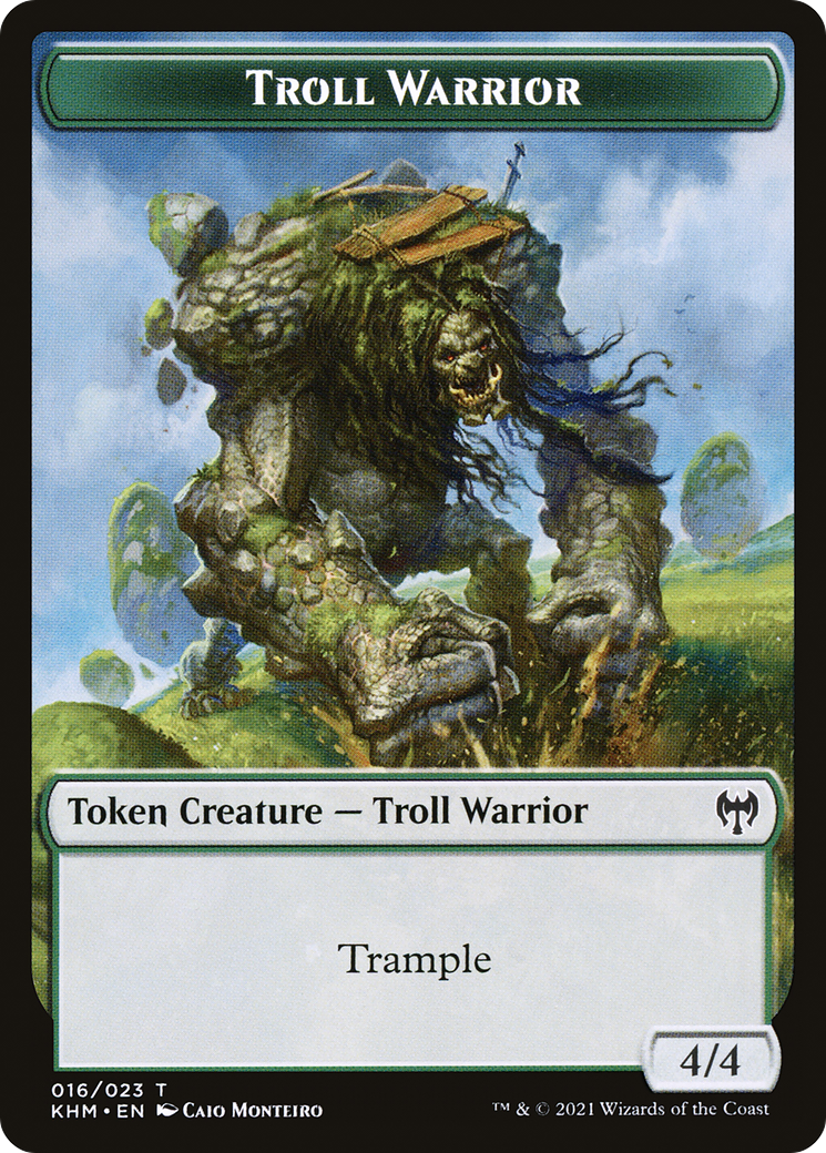 Image of Troll Warrior (TKHM-016) - Kaldheim Tokens Foil