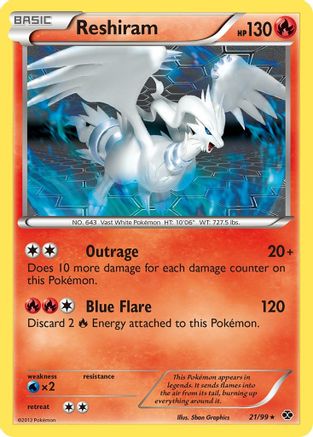 Image of Reshiram 021/99  Next Destinies - Rare