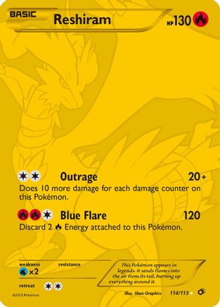 Image of Reshiram (114 Full Art Secret Rare) 114  - Holofoil Legendary Treasures - Secret Rare