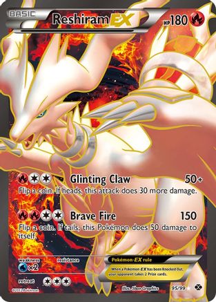 Image of Reshiram EX (95 Full Art) 095  - Holofoil Next Destinies - Ultra Rare