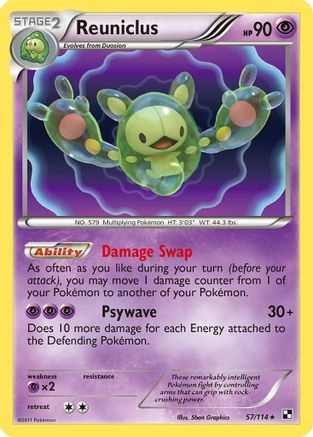 Image of Reuniclus 057/114  - Holofoil Black and White - Holo Rare