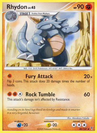 Image of Rhydon 080  - Reverse Holofoil Supreme Victors - Uncommon