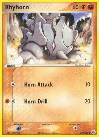 Image of Rhyhorn 062  Emerald - Common