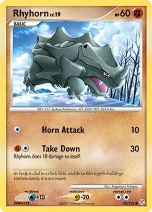 Image of Rhyhorn 095  - Reverse Holofoil Diamond and Pearl - Common
