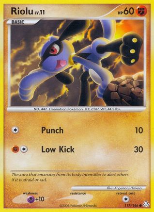 Image of Riolu 117/146  - Reverse Holofoil Legends Awakened - Common