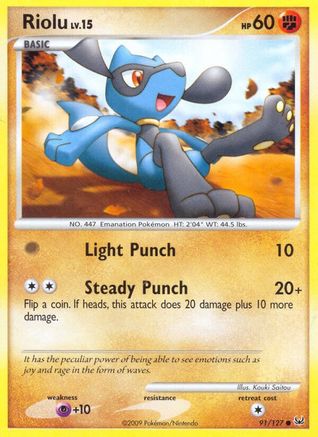 Image of Riolu 091/127  Platinum - Common