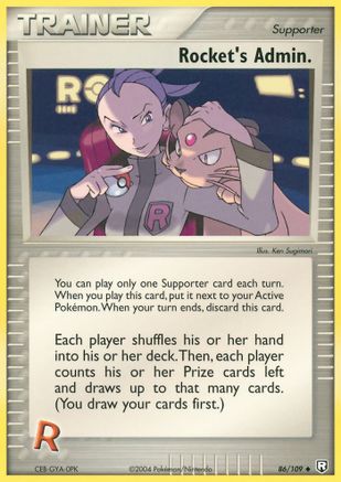 Image of Rocket's Admin. 086/109  - Reverse Holofoil Team Rocket Returns - Uncommon