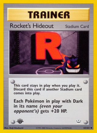 Image of Rocket's Hideout 063/64  - Unlimited Neo Revelation - Uncommon