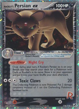 Image of Rocket's Persian ex 116  - Holofoil Unseen Forces - Secret Rare