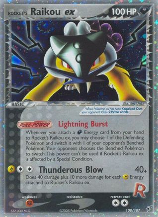 Image of Rocket's Raikou ex 108  Deoxys - Secret Rare