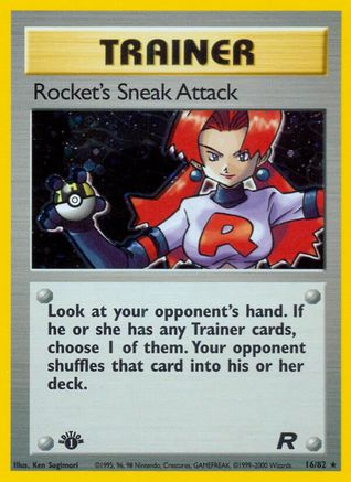 Image of Rocket's Sneak Attack (16) 016/82  - 1st Edition Holofoil Team Rocket - Holo Rare