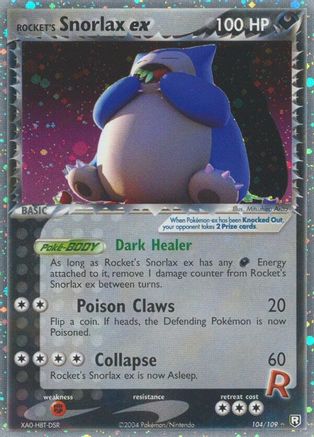 Image of Rocket's Snorlax ex 104  - Holofoil Team Rocket Returns - Ultra Rare