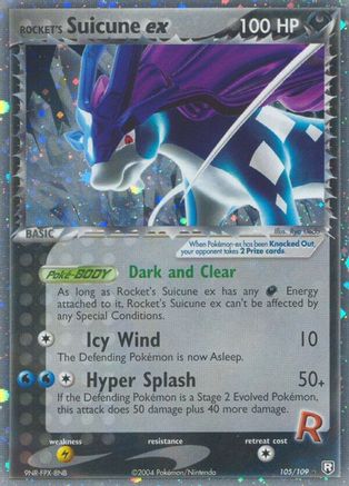 Image of Rocket's Suicune ex 105  - Holofoil Team Rocket Returns - Ultra Rare