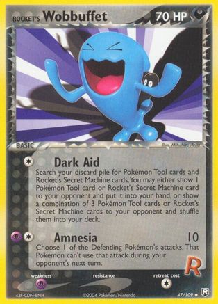 Image of Rocket's Wobbuffet 047/109  - Reverse Holofoil Team Rocket Returns - Uncommon