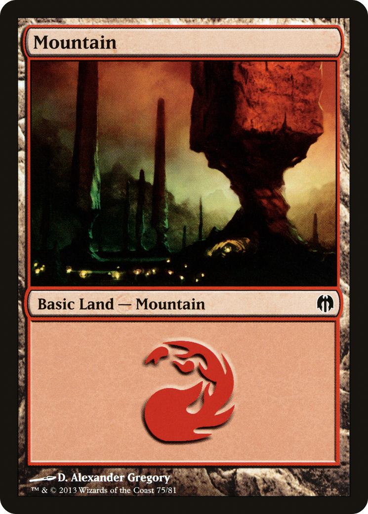 Image of Mountain (75) (DDL-075) - Duel Decks: Heroes vs. Monsters