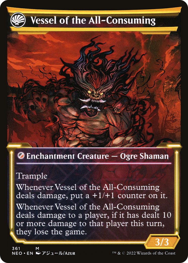Image of Hidetsugu Consumes All (Showcase) (NEO-361) - Kamigawa: Neon Dynasty: (Showcase, fandfc) Foil