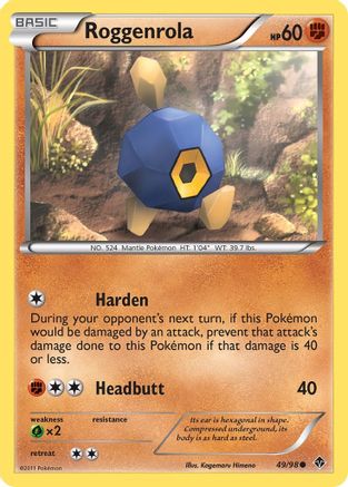 Image of Roggenrola (49) 049  - Reverse Holofoil Emerging Powers - Common