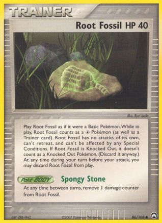 Image of Root Fossil 086  - Reverse Holofoil Power Keepers - Common