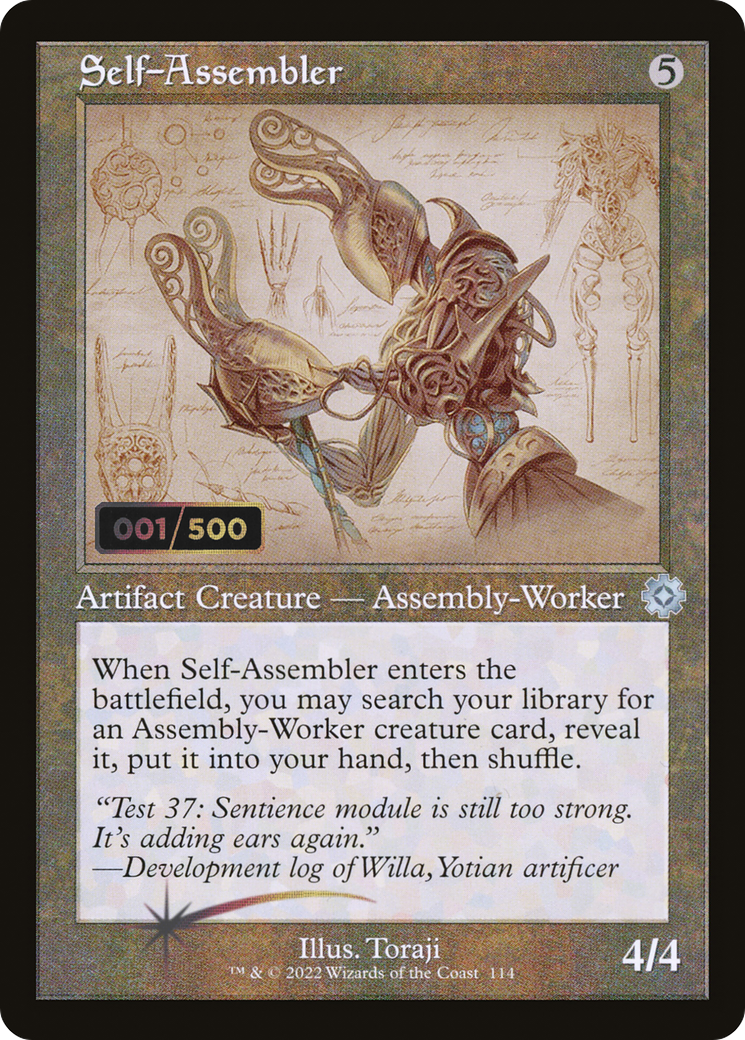 Image of Self-Assembler (Schematic) (Serial Numbered) (BRR-114) - The Brothers' War Retro Artifacts Foil