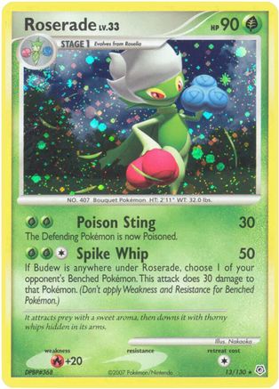 Image of Roserade 013/130  - Reverse Holofoil Diamond and Pearl - Holo Rare