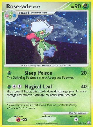 Image of Roserade 017  - Holofoil Secret Wonders - Holo Rare