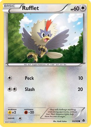 Image of Rufflet (86) 086  - Reverse Holofoil Emerging Powers - Common