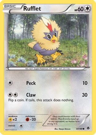 Image of Rufflet (87) 087  - Reverse Holofoil Emerging Powers - Uncommon