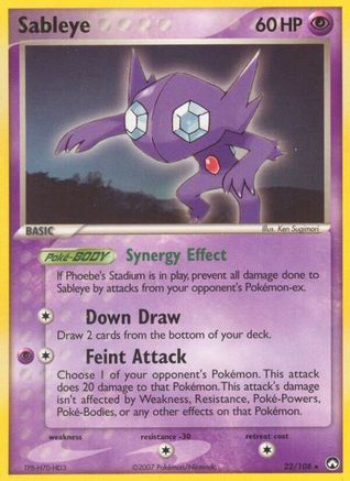 Image of Sableye 022  - Reverse Holofoil Power Keepers - Rare