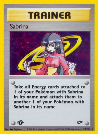 Image of Sabrina (20) 020/132  - Unlimited Holofoil Gym Challenge - Holo Rare