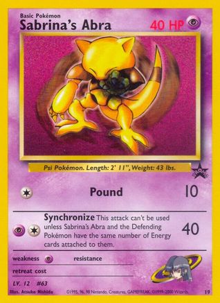 Image of Sabrina's Abra 019/53  WoTC Promo - Promo