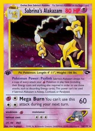 Image of Sabrina's Alakazam 016/132  - 1st Edition Holofoil Gym Challenge - Holo Rare