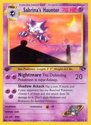 Image of Sabrina's Haunter 055/132  - Unlimited Gym Challenge - Uncommon
