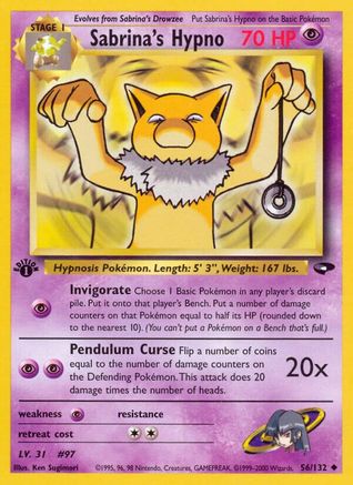 Image of Sabrina's Hypno 056/132  - Unlimited Gym Challenge - Uncommon