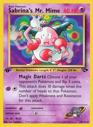 Image of Sabrina's Mr. Mime 059/132  - 1st Edition Gym Challenge - Uncommon