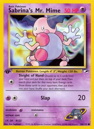 Image of Sabrina's Mr. Mime 094/132  - 1st Edition Gym Heroes - Common