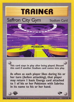 Image of Saffron City Gym 122/132  - 1st Edition Gym Challenge - Uncommon
