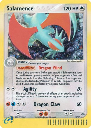 Image of Salamence 010/097  - Reverse Holofoil Dragon - Holo Rare