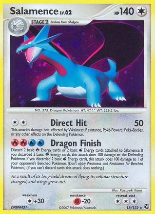 Image of Salamence 018  - Holofoil Secret Wonders - Holo Rare