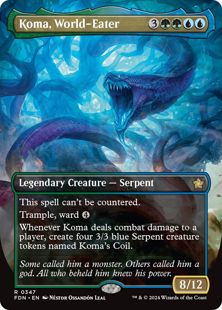 Image of Koma, World-Eater (Borderless) (FDN-347) - Foundations (Borderless)