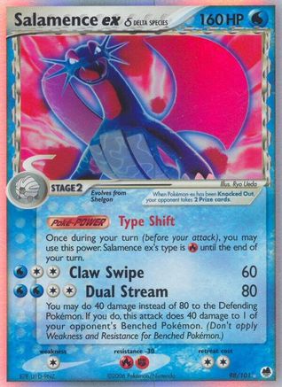 Image of Salamence ex (Delta Species) 098  - Holofoil Dragon Frontiers - Ultra Rare