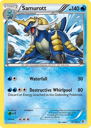 Image of Samurott 041  - Reverse Holofoil Boundaries Crossed - Holo Rare