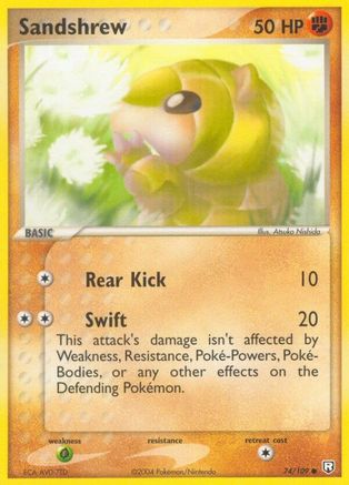 Image of Sandshrew 074  - Reverse Holofoil Team Rocket Returns - Common