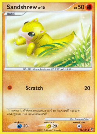 Image of Sandshrew 124  - Reverse Holofoil Supreme Victors - Common