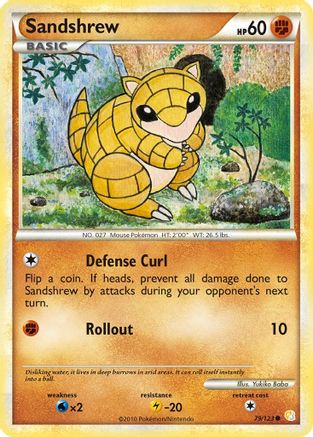 Image of Sandshrew 079/123  HeartGold SoulSilver - Common