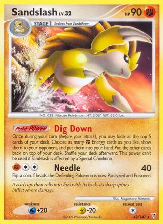 Image of Sandslash 042  - Reverse Holofoil Supreme Victors - Rare