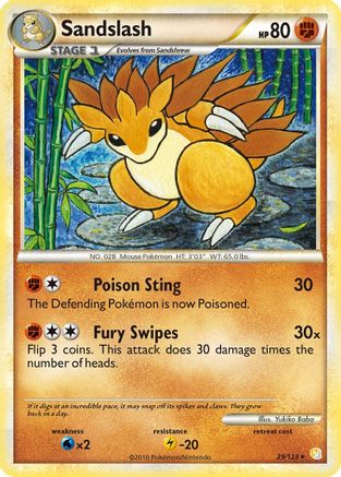 Image of Sandslash 029  - Reverse Holofoil HeartGold SoulSilver - Rare